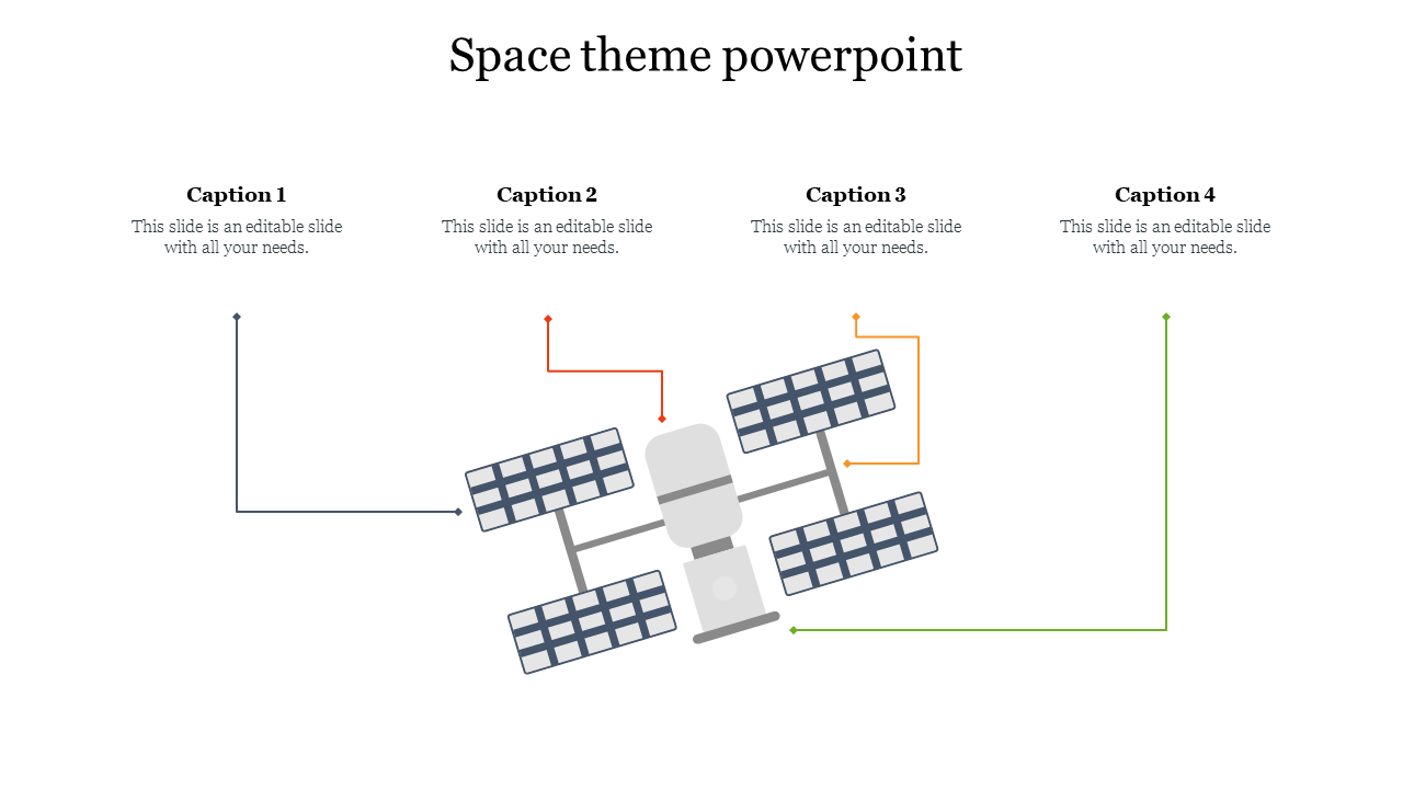 Innovative Space Theme PowerPoint With Satellite PPT